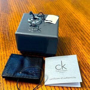 Calvin Klein Silver Fidget Ring